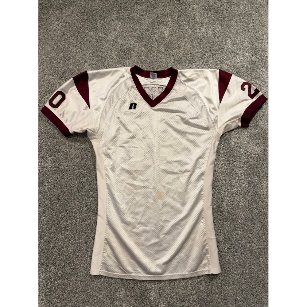 Russell Athletic Jersey Mens L White Heisman Billy Sims 20 Football Mesh Team *